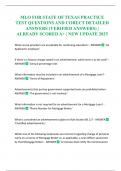 MLO FOR STATE OF TEXAS PRACTICE TEST QUESTIONS AND CORECT DETAILED ANSWERS &lpar;VERIFIED ANSWERS&rpar; &vert; ALREADY SCORED A&plus; &vert; NEW UPDATE 2025