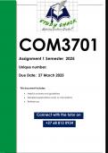 COM3701 Assignment 1 &lpar;QUALITY ANSWERS&rpar; Semester 1 2025