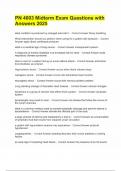 PN 4003 Midterm Exam Questions with Answers 2025 