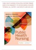 Test Bank for Public Health Nursing&colon; Population-Centered Health Care in the Community&comma; 11th Edition by Marcia Stanhope and Jeanette Lancaster All Chapter 1-46