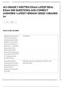 ACI GRADE 1 WRITTEN EXAM LATEST REAL EXAM 200 QUESTIONS AND CORRECT ANSWERS &vert; LATEST VERSION &lpar;2025&rpar; &vert; GRADED A&plus;