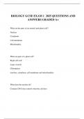 BIOLOGY GCSE EXAM 1  2025 QUESTIONS AND ANSWERS GRADED A&plus;