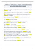 AMERICAN RED CROSS LIFEGUARDING QUESTIONS  AND ANSWERS &sol; STUDY GUIDE