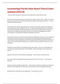 Cosmetology Florida State Board Clinical Exam  updated 2025&sol;26