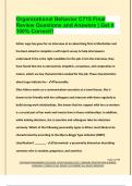 Organizational Behavior C715 Final  Review Questions and Answers &vert; Get it  100&percnt; Correct&excl;&excl;