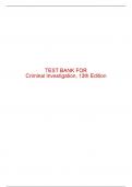 Test Bank For Criminal Investigation&comma; 13th Edition All Chapters