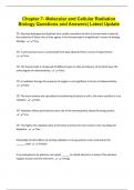 Chapter 7- Molecular and Cellular Radiation  Biology Questions and Answers&vert; Latest Update