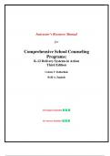 Instructor&rsquo;s Resource Manual for Comprehensive School Counseling Programs&colon; K-12 Delivery Systems in Action  3rd Edition&comma; by Colette Dollarhide&comma; Kelli Saginak&comma; Chapter 1-12 &vert; All Chapters