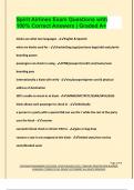 Spirit Airlines Exam Questions with  100&percnt; Correct Answers &vert; Graded A&plus;