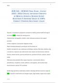 NUR 265 &sol; NUR265 &ndash; 2025&sol;2026 &ndash; Final Exam Advanced Concepts of Medical-Surgical Nursing Guide with Verified Correct Answers &ndash; Galen College