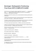Bontrager&semi; Radiographic Positioning&colon; Final Exam WITH COMPLETE GUIDE