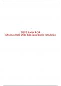 Test Bank For Effective Help Desk Specialist Skills 1st Edition All Chapters
