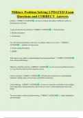 Military Problem Solving UPDATED Exam  Questions and CORRECT Answers