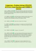 Compressor - Problem Solving UPDATED  ACTUAL Exam Questions and CORRECT  Answers