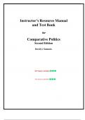 Instructor&rsquo;s Resource Manual and Test Bank - for Comparative Politics Second Edition by  David J&period; Samuels&comma; Chapter 1-13  &vert;All Chapters 