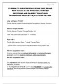 FLORIDA PT JURISPRUDENCE EXAM 2025&vert; BRAND  NEW ACTUAL EXAM WITH 100&percnt; VERIFIED  QUESTIONS AND CORRECT SOLUTIONS&vert;  GUARANTEED VALUE PACK&vert; ACE YOUR GRADES&period;