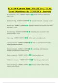 ECS 206 Content Test UPDATED ACTUAL Exam Questions and CORRECT Answers