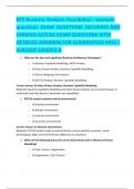 BCS Business Analysis Foundation - example questions EXAM QUESTIONS ACCURATE AND VERIFIED ACTUAL EXAM QUESTIONS WITH DETAILED ANSWERS FOR GUARANTEED PASS &vert; ALREADY GRADED A