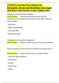 FISDAP Learning Prescriptions for Paramedic Airway and Breathing Unit Exam Questions And Answers Latest Update 2025&period;docx