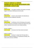 FISDAP AIRWAY & AIRWAY EMERGENCIES EXAM QUESTIONS AND ANSWERS LATEST 2025&period;docx