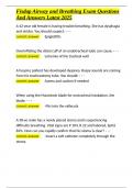 Fisdap Airway and Breathing Exam Questions And Answers Latest 2025&period;docx
