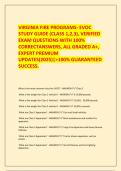  VIRGINIA FIRE PROGRAMS- EVOC STUDY GUIDE &lpar;CLASS 1&comma;2&comma;3&rpar;&comma; VERIFIED EXAM QUESTIONS WITH 100&percnt; CORRECTANSWERS&comma; ALL GRADED A&plus;&comma; EXPERT PREMIUM UPDATES&lpar;2025&rpar;&vert;>100&percnt; GUARANTEED SUCCESS&period;