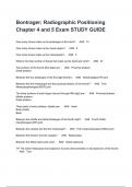 Bontrager&semi; Radiographic Positioning Chapter 4 and 5 Exam STUDY GUIDE 