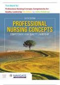 Test Bank for Professional Nursing Concepts&colon; Competencies for Quality Leadership 6th Edition by Anita Finkelman isbn-9781284296402  Complete Verified Edition Graded A&plus;