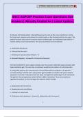 ANCC AGPCNP Practice Exam Questions And Answers&vert; Already Graded A&plus;&vert; Latest Update&period;