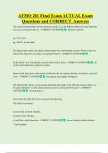 ATMO 201 Final Exam ACTUAL Exam  Questions and CORRECT Answers