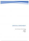 Critical Statement