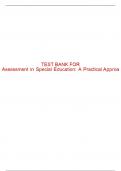 Test Bank For Assessment in Special Education&colon; A Practical Approach 6th Edition All Chapters