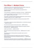 Fire Officer 1 - Multiple Choice Questions With 100&percnt; Verified Solutions&excl;&excl;