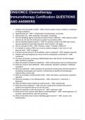 ONS&sol;ONCC Chemotherapy Immunotherapy Certification QUESTIONS AND ANSWERS