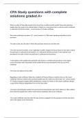 CPA Study questions with complete solutions graded A&plus;