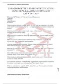 LMR GEORGETTE&rsquo;S PMHNP CERTIFICATION EXAM REAL EXAM QUESTIONS AND ANSWERS 2025