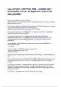 UGA HISTORY EXEMPTION TEST - UPDATED 2025 WITH COMPLETE SOLUTION&semi;&lpar;ACTUAL QUESTIONS AND ANSWERS&rpar;