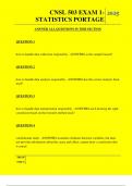 CNSL 503 EXAM 1- STATISTICS PORTAGE QUESTIONS AND ANSWERS 2025
