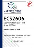 ECS2606 Assignment 1 &lpar;DETAILED ANSWERS&rpar; Semester 1 2025 - DISTINCTION GUARANTEED