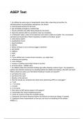 ASEP Test &lpar;New Update 2025&sol;2026&rpar; &vert;&vert;Questions and Verified Answers 100&percnt; Correct&vert; Grade A&vert;&vert;Latest