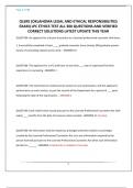 OLERE &lpar;OKLAHOMA LEGAL AND ETHICAL RESPONSIBILITIES EXAM&rpar; LPC ETHICS TEST ALL 300 QUESTIONS AND VERIFIED CORRECT SOLUTIONS LATEST UPDATE THIS YEAR