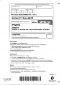 EDEXCEL A LEVEL PHYSICS  PAPER 3  JUNE 2024 FINAL QUESTION PAPER 