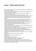 Exam 1 - Basic sports first aid &lpar;New Update 2025&sol;2026&rpar; &vert;&vert;Questions and Verified Answers 100&percnt; Correct&vert; Grade A&vert;&vert;Latest