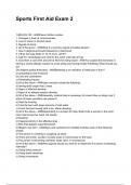 Sports First Aid Exam 2 &lpar;New Update 2025&sol;2026&rpar; &vert;&vert;Questions and Verified Answers 100&percnt; Correct&vert; Grade A&vert;&vert;Latest