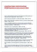CONTRACTING CERTIFICATION EXAM Questions and answers 2025&period;