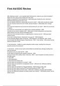 First Aid EOC Review &lpar;New Update 2025&sol;2026&rpar; &vert;&vert;Questions and Verified Answers 100&percnt; Correct&vert; Grade A&vert;&vert;Latest