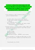 LATEST UPDATED 2025&sol;2026 MN 552  Advanced Health Assessment Midterm Exam  Questions and Verified Correct Answers Guaranteed 10&percnt; GRADED AT A&plus; 