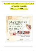 1 Exam &lpar;elaborations&rpar; Test Bank For Illustrated Anatomy of the Head and Neck 6th Edition by Fehrenbach &vert;&vert; All Chapters 1 &ndash; 12 &vert;&vert;Complete &emsp;