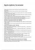 Sports medicine 1st semester &lpar;New Update 2025&sol;2026&rpar; &vert;&vert;Questions and Verified Answers 100&percnt; Correct&vert; Grade A&vert;&vert;Latest