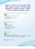 Exam 2&colon; NU176&sol; NU 176 &lpar;Latest 2025&sol; 2026 Update&rpar; Geriatric Nursing Guide&vert; Questions & Answers&vert; Grade A&vert; 100&percnt; Correct &lpar;Verified Solutions&rpar;- Galen